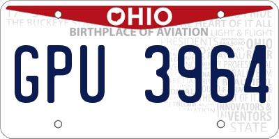 OH license plate GPU3964
