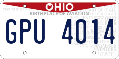 OH license plate GPU4014