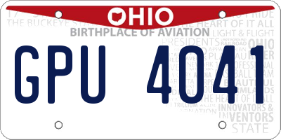 OH license plate GPU4041