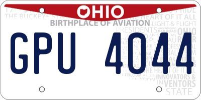 OH license plate GPU4044