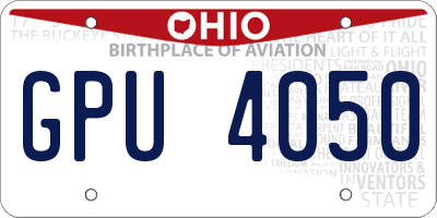 OH license plate GPU4050