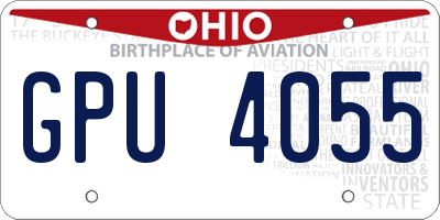 OH license plate GPU4055