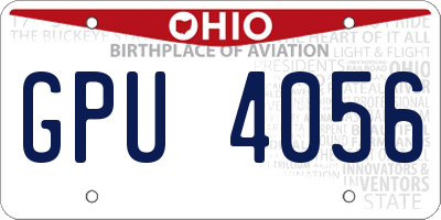 OH license plate GPU4056