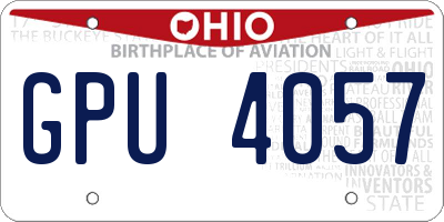 OH license plate GPU4057
