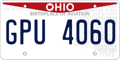 OH license plate GPU4060