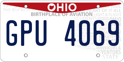 OH license plate GPU4069