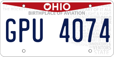 OH license plate GPU4074