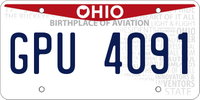 OH license plate GPU4091