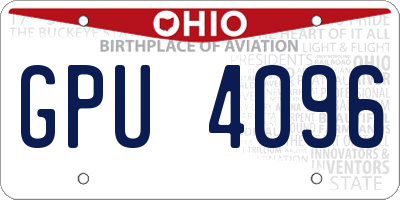 OH license plate GPU4096