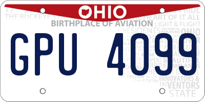 OH license plate GPU4099