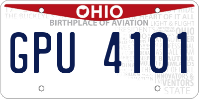 OH license plate GPU4101