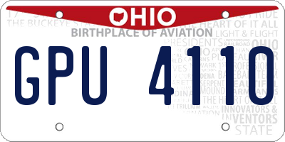 OH license plate GPU4110