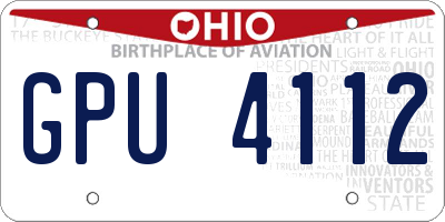 OH license plate GPU4112