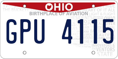 OH license plate GPU4115
