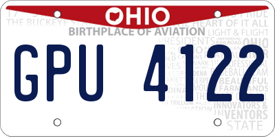 OH license plate GPU4122