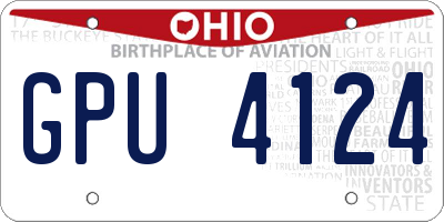 OH license plate GPU4124