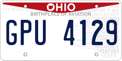 OH license plate GPU4129