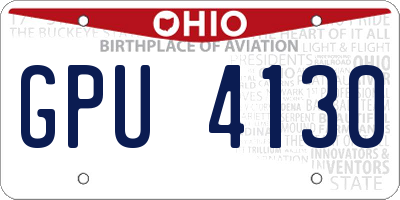 OH license plate GPU4130