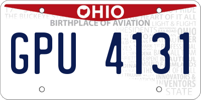 OH license plate GPU4131