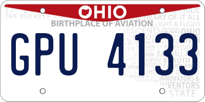 OH license plate GPU4133
