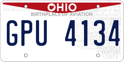 OH license plate GPU4134