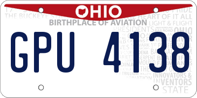 OH license plate GPU4138