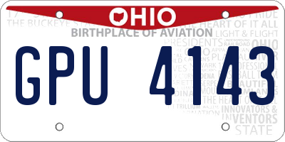 OH license plate GPU4143