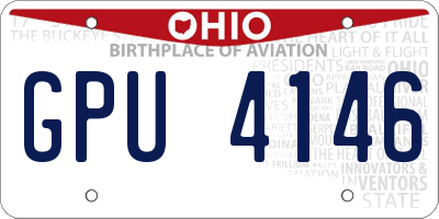 OH license plate GPU4146