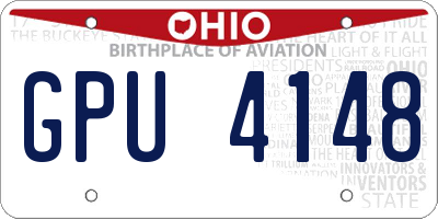 OH license plate GPU4148