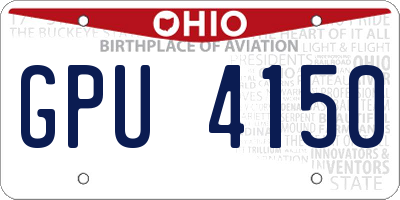OH license plate GPU4150