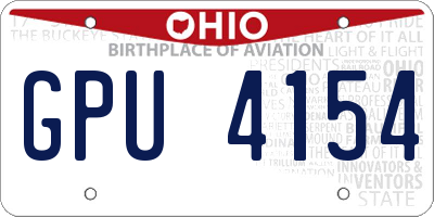 OH license plate GPU4154