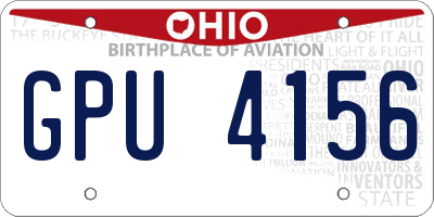 OH license plate GPU4156