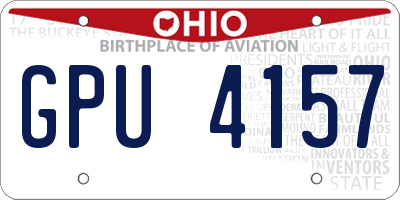 OH license plate GPU4157