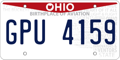 OH license plate GPU4159