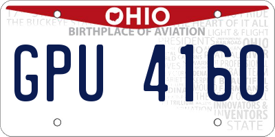 OH license plate GPU4160