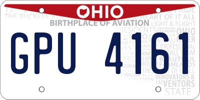 OH license plate GPU4161