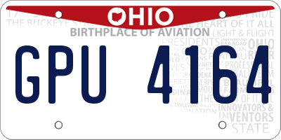 OH license plate GPU4164