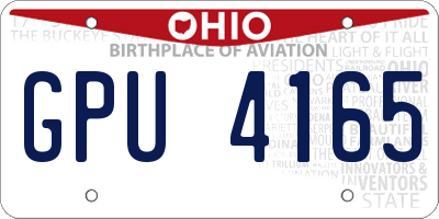 OH license plate GPU4165