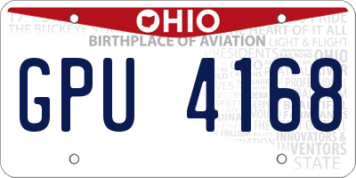OH license plate GPU4168