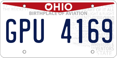 OH license plate GPU4169