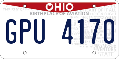 OH license plate GPU4170