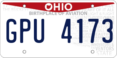 OH license plate GPU4173