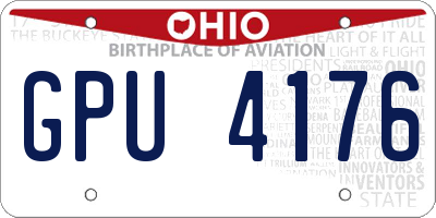 OH license plate GPU4176