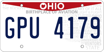 OH license plate GPU4179