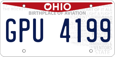 OH license plate GPU4199