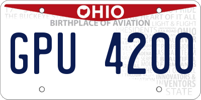 OH license plate GPU4200
