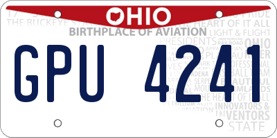 OH license plate GPU4241