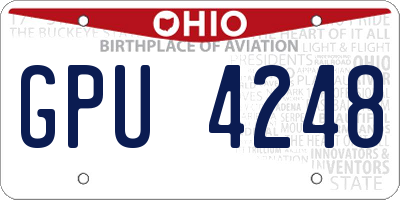 OH license plate GPU4248