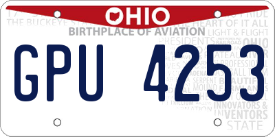 OH license plate GPU4253