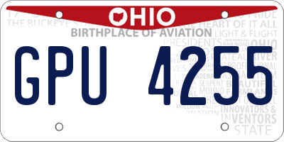 OH license plate GPU4255
